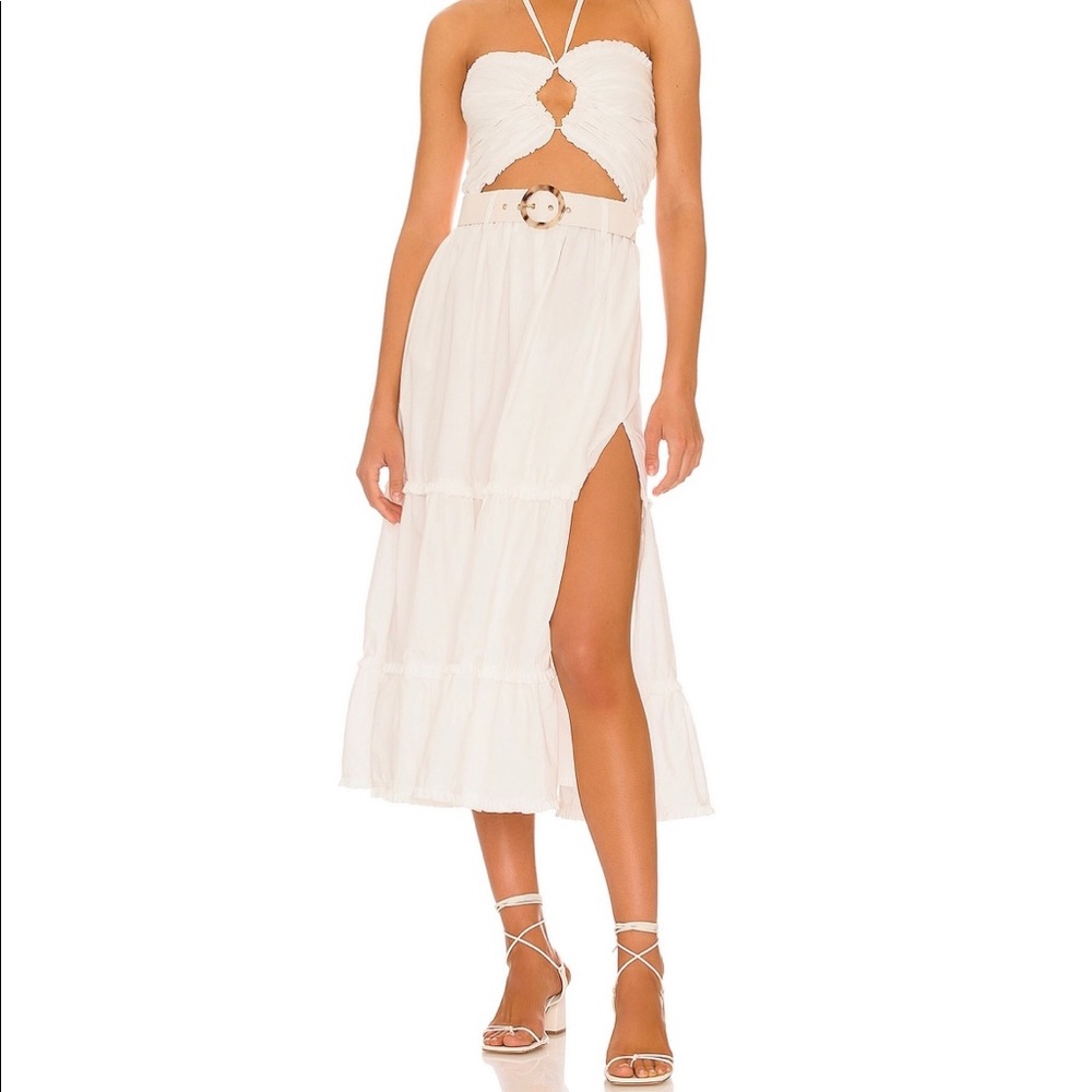 V Chapman white dress - penny midi dress